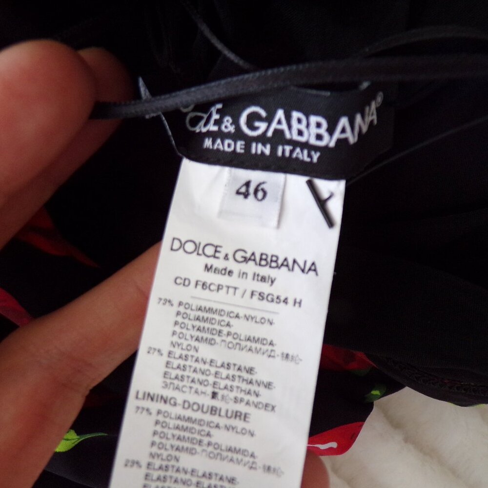 NWOT Dolce & Gabbana STUNNING cherry fruit print midi dress 46/L HOST PICK - Picture 9 of 13
